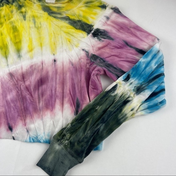 NOBO No Boundaries Crop Tank Top Womens Juniors 1 Tie Dye Yellow Purple - Picture 5 of 8